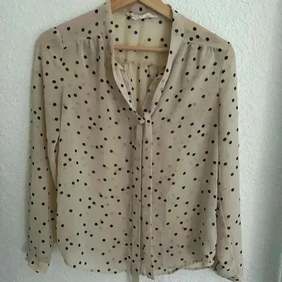Coincidence & Chance Sheer Button Down Blouse - Picture 1 of 6